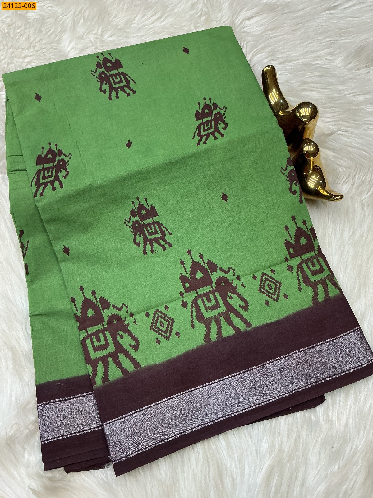 Sungudi cotton printed sarees