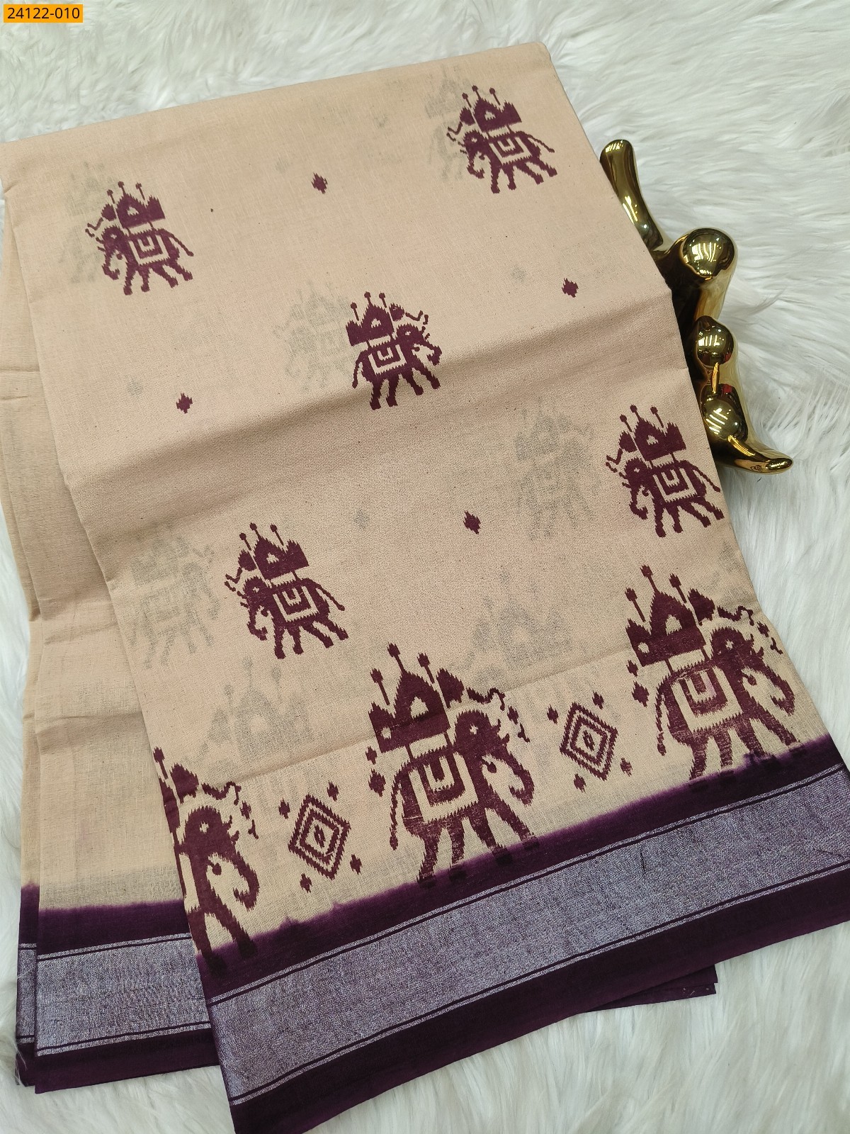 Sungudi cotton printed sarees
