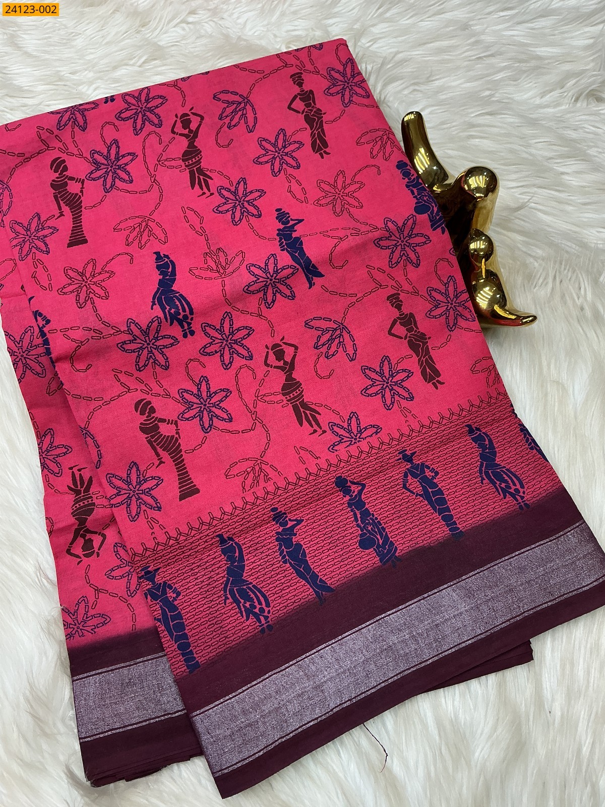 Sungudi cotton printed sarees
