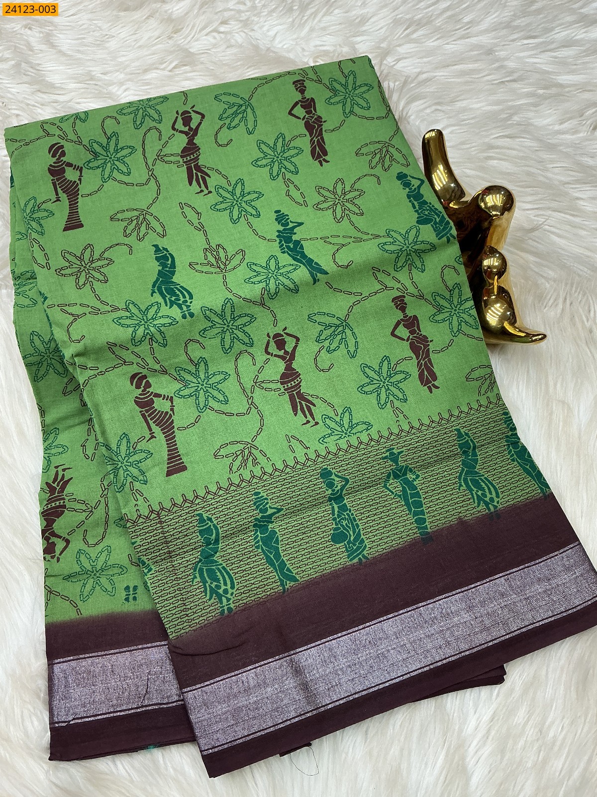 Sungudi cotton printed sarees