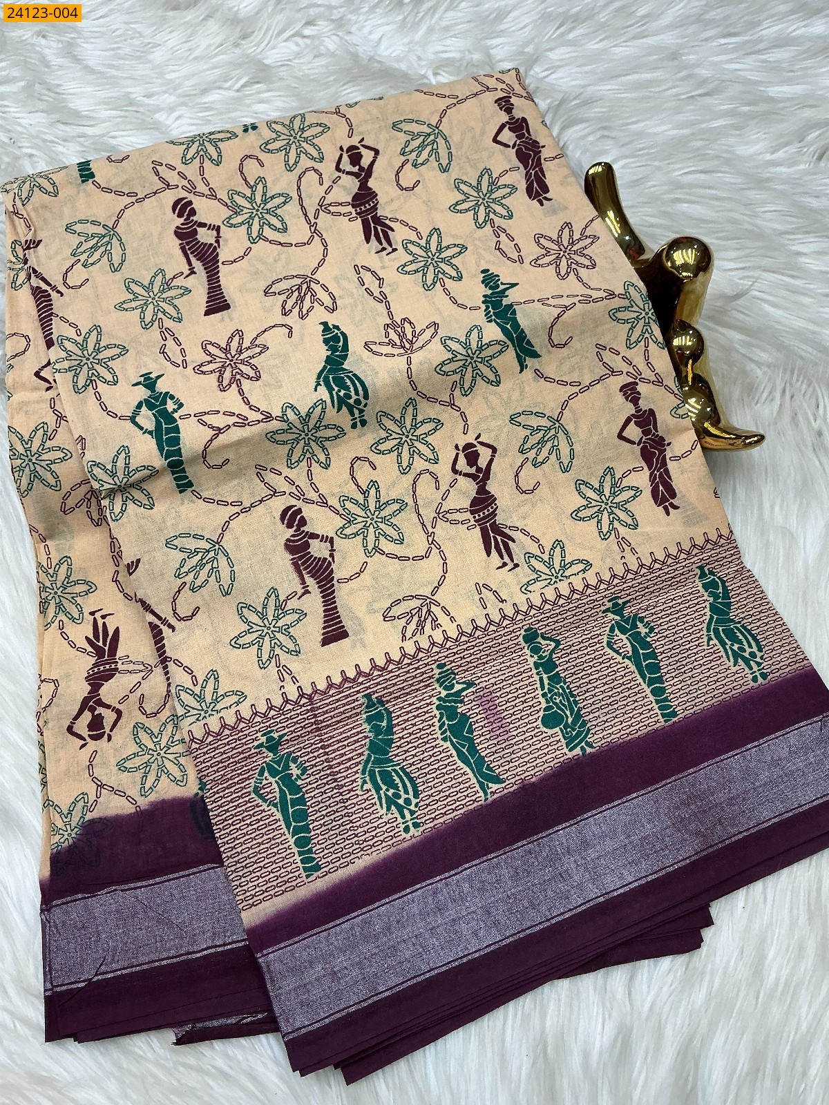 Sungudi cotton printed sarees