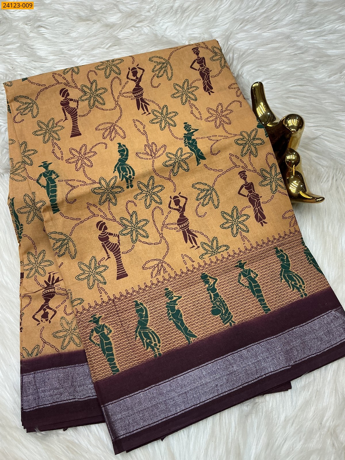 Sungudi cotton printed sarees