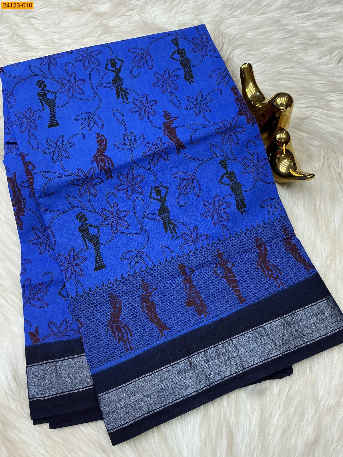 Sungudi cotton printed sarees