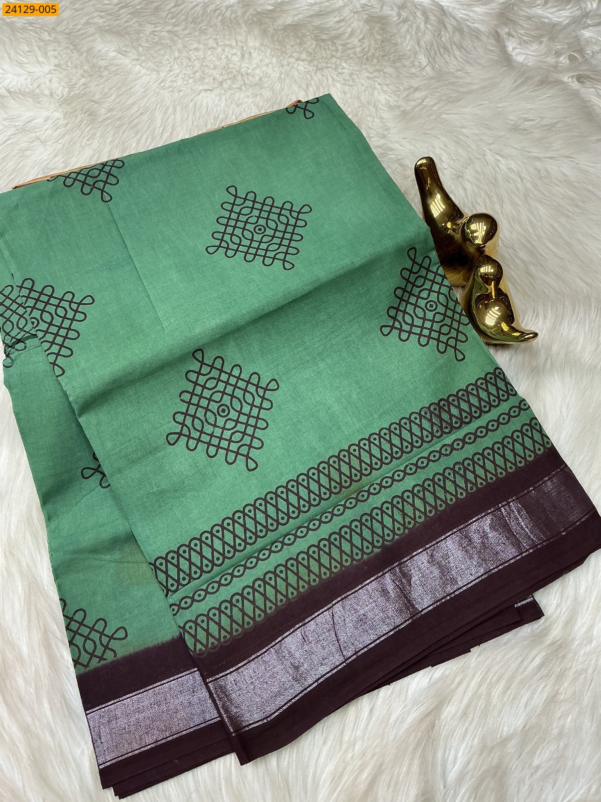 Sungudi cotton printed sarees