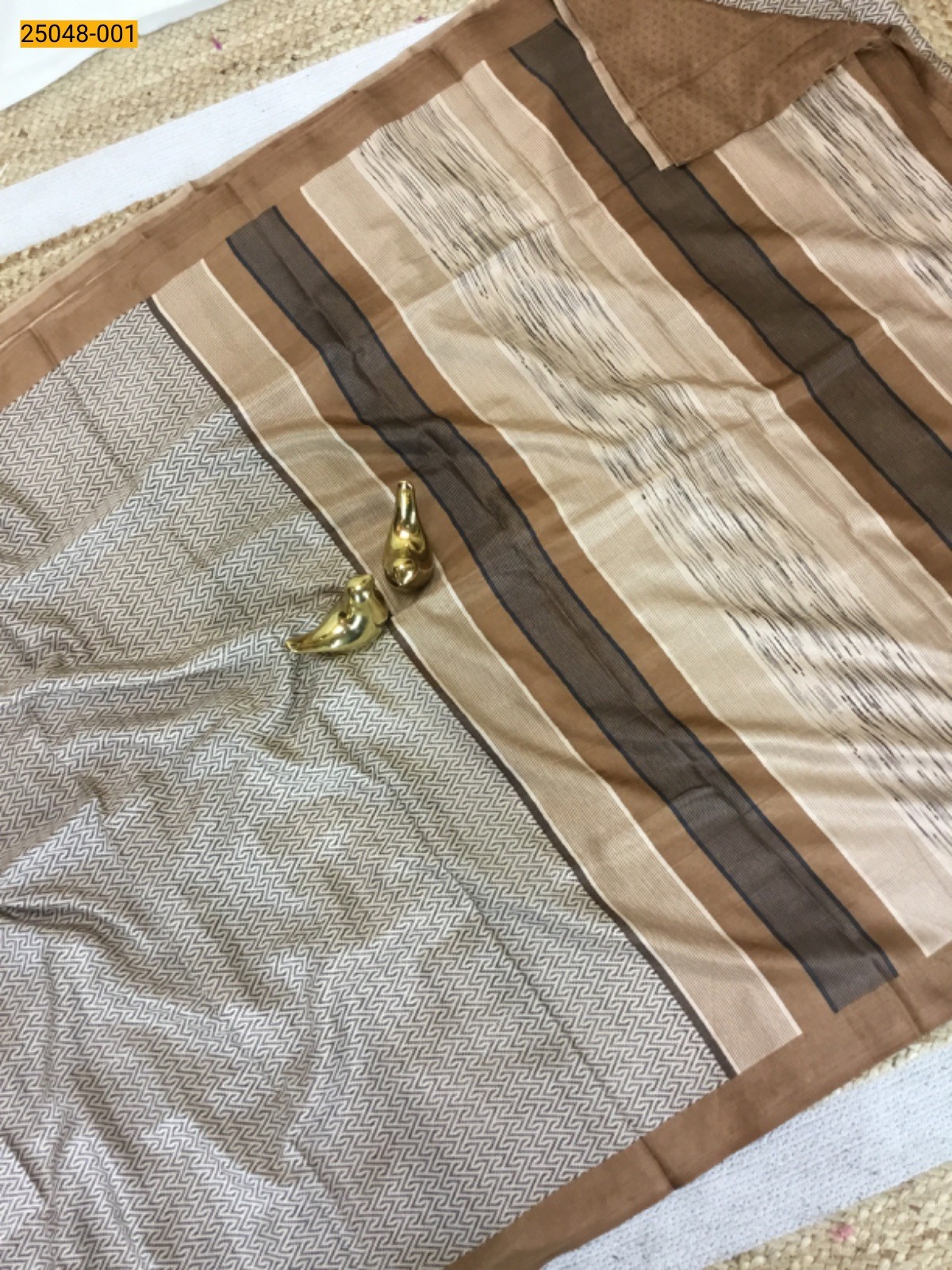 Brown Crape Silk Saree