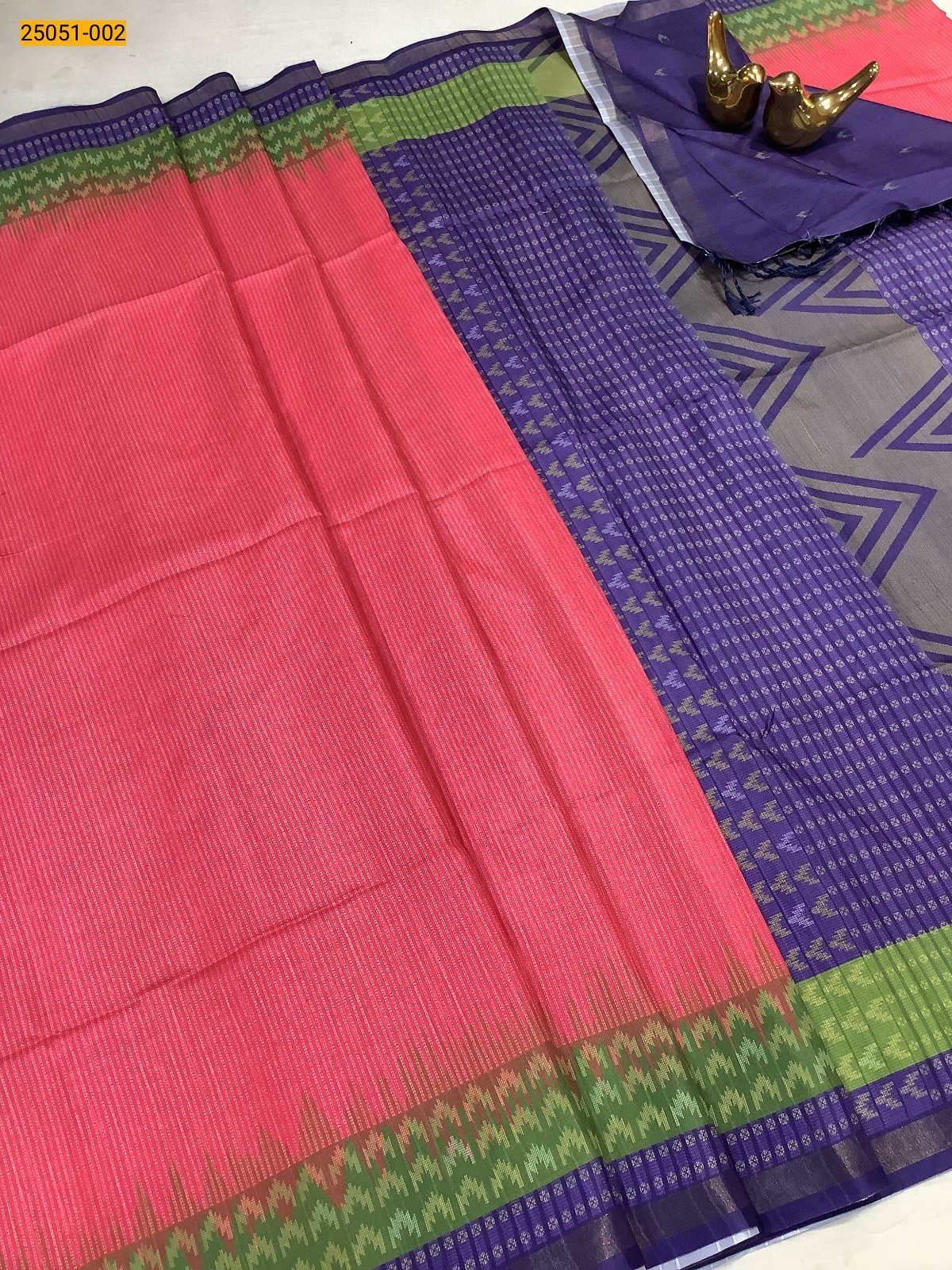 Pink Vaira Oosi Fancy Silk Saree