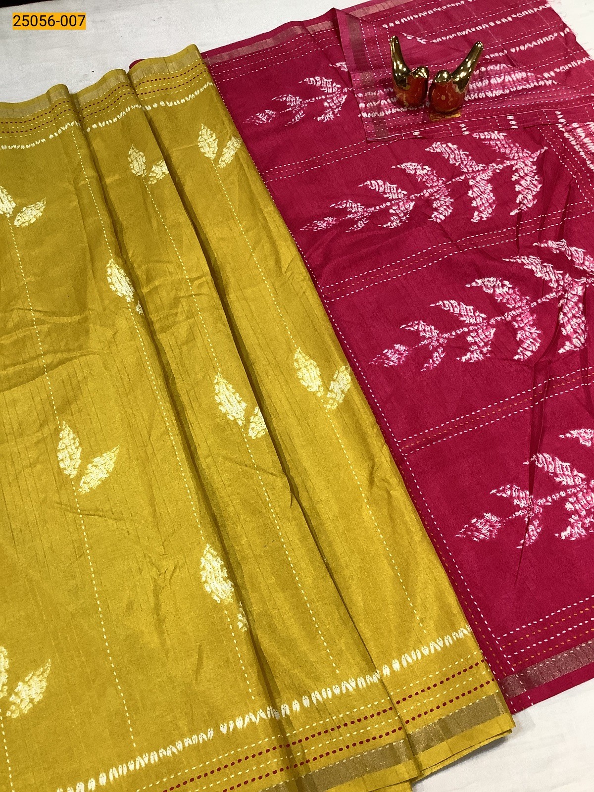 Yellow Soft Linen Silk Saree