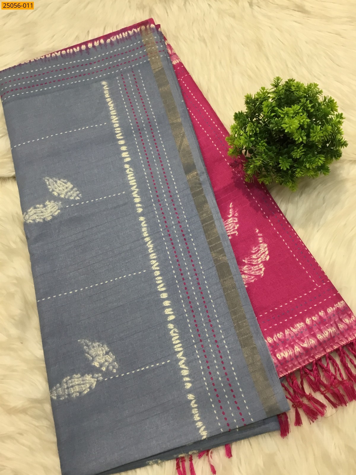 Gray Soft Linen Silk Saree
