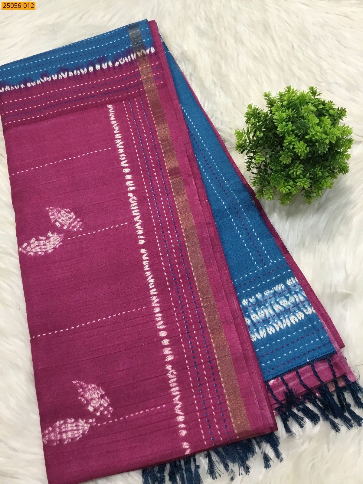 Pink Soft Linen Silk Saree