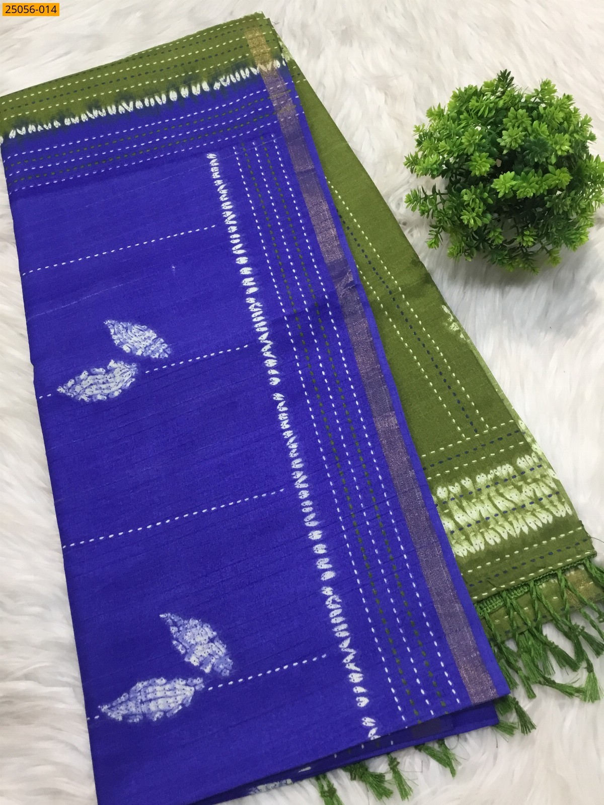 Royal Blue Soft Linen Silk Saree