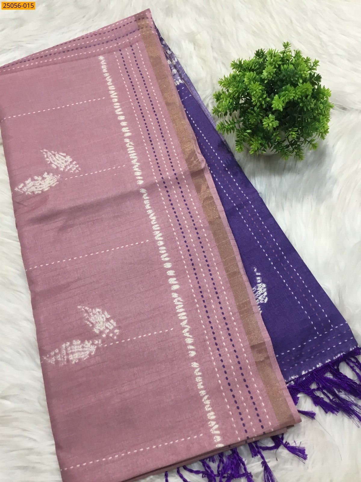 Light Pink Soft Linen Silk Saree