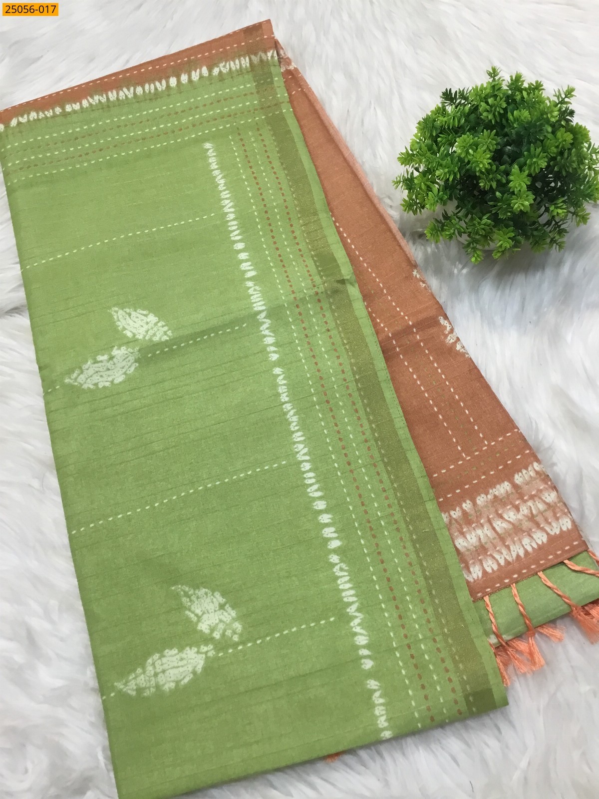 Green Soft Linen Silk Saree