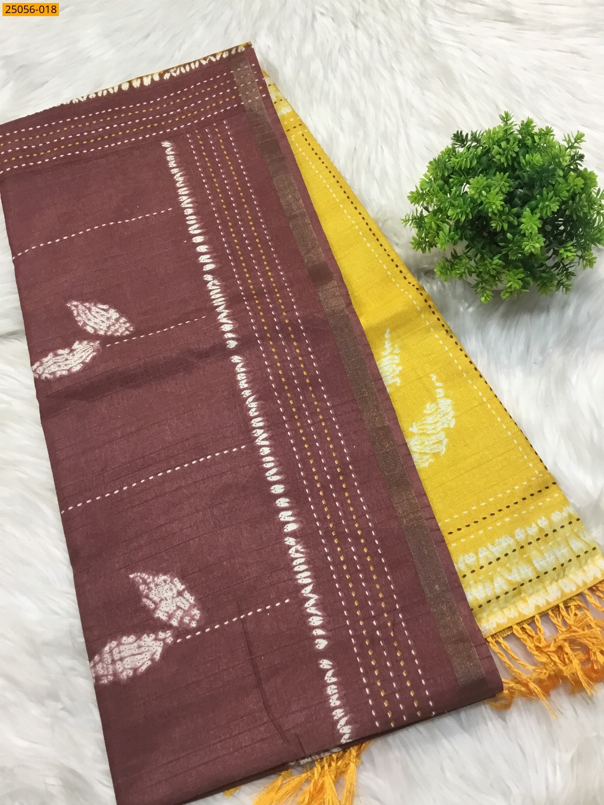 Brown Soft Linen Silk Saree