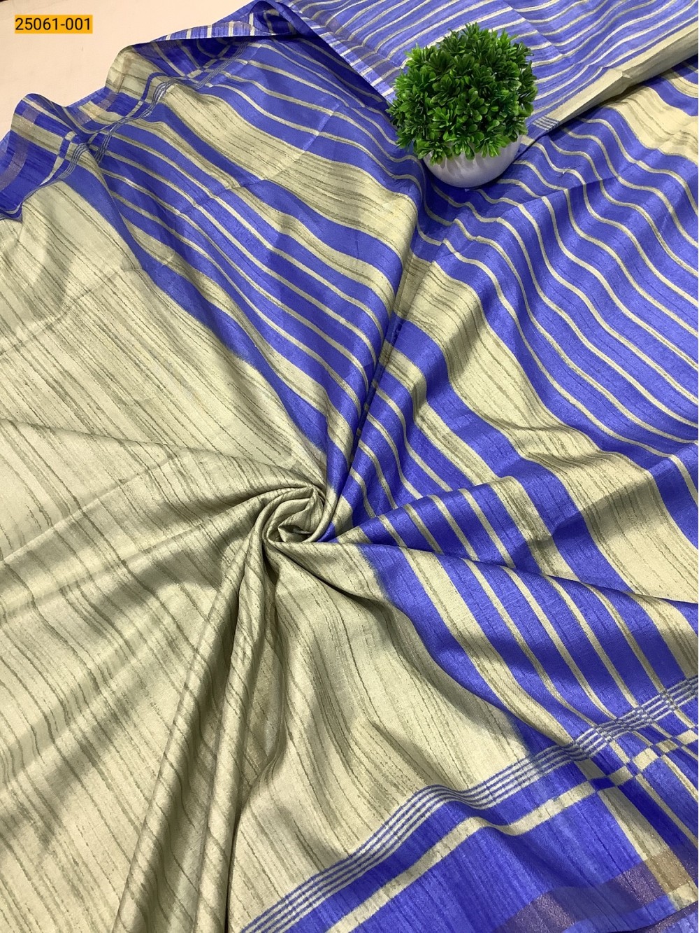 Gray Chanderi Cotton Saree