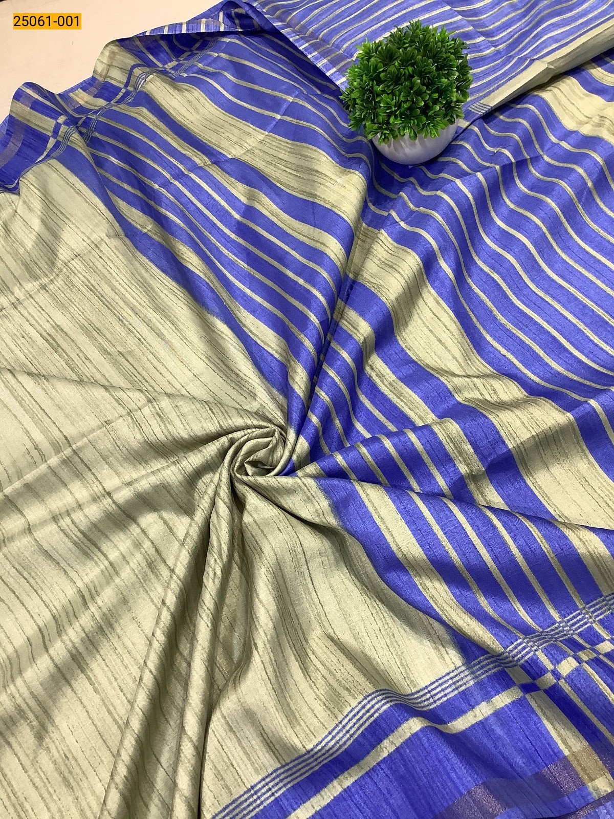 Gray Chanderi Cotton Saree