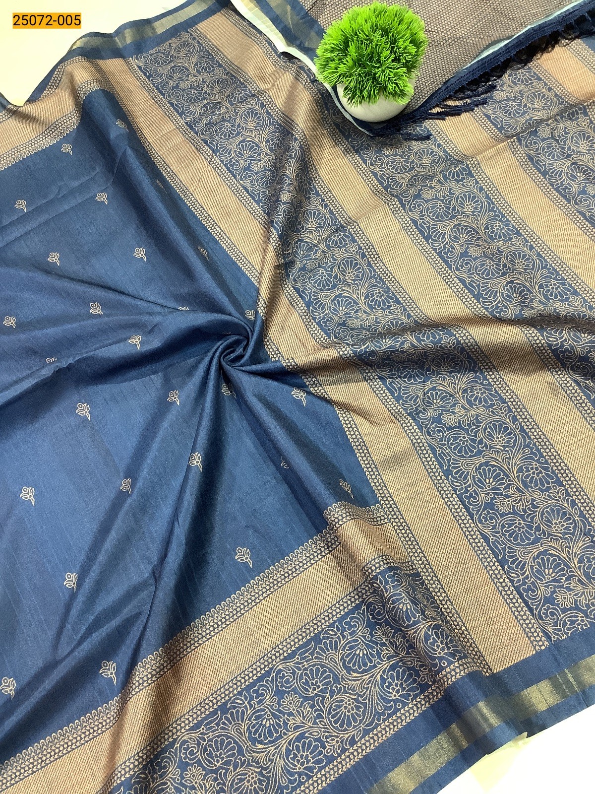 Blue Chanderi fancy silk sarees