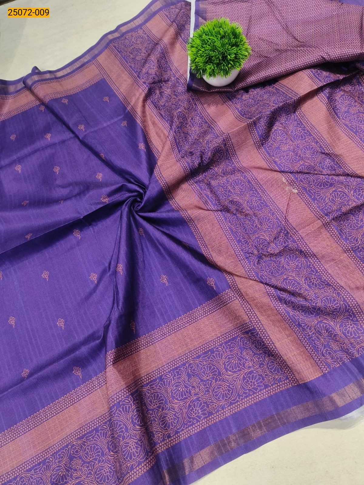 Violet Chanderi fancy silk sarees