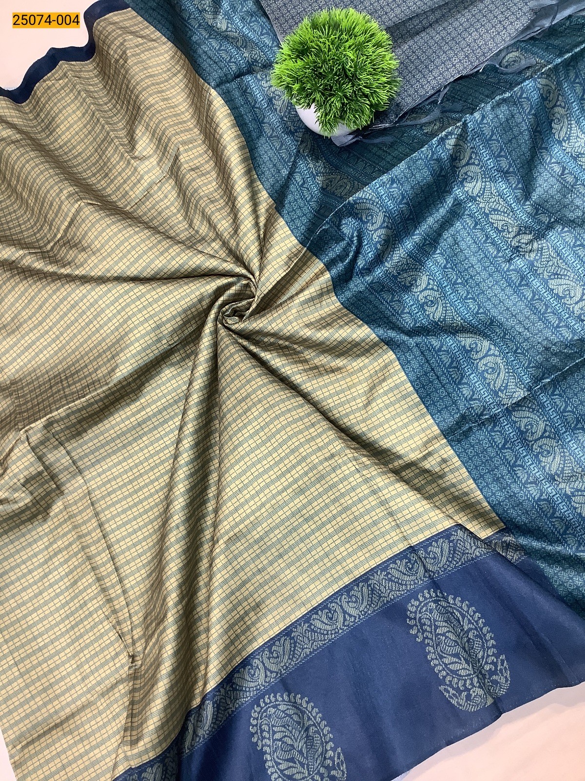 Sandal Chanderi fancy silk printed sarees