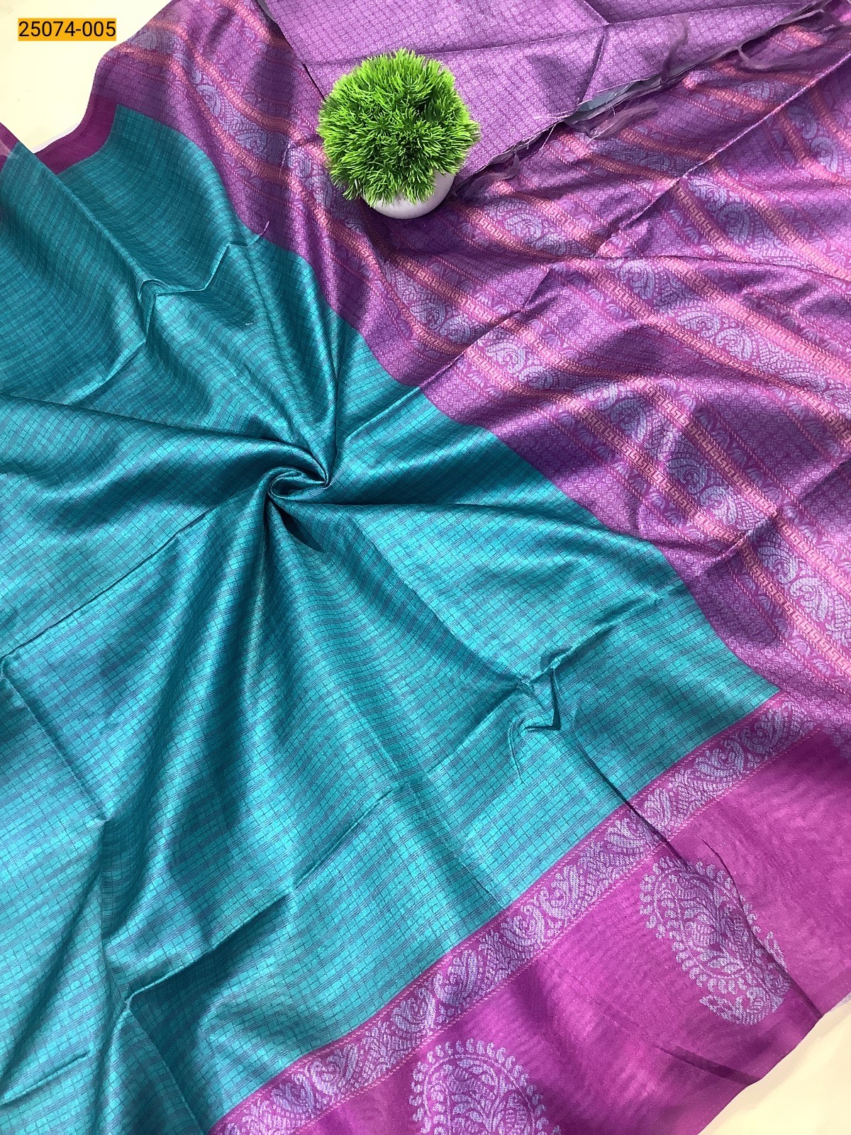 Peacock Chanderi fancy silk printed sarees