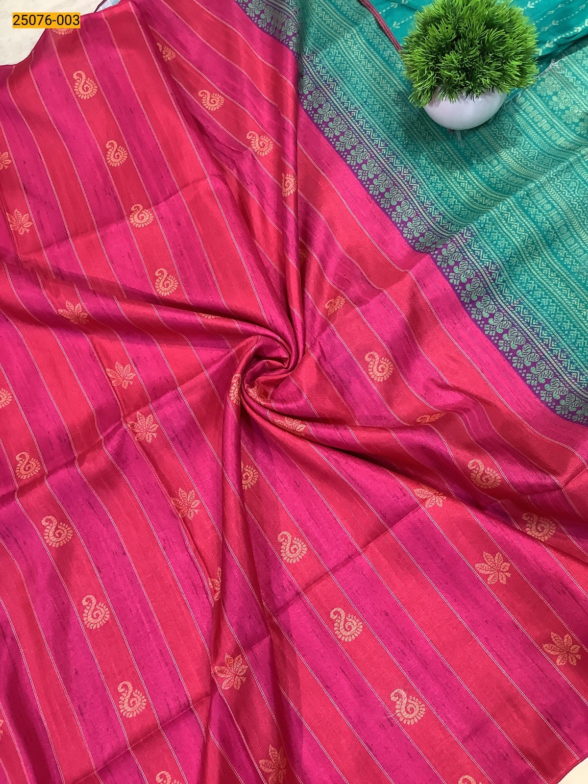 Pink Chanderi fancy silk printed sarees