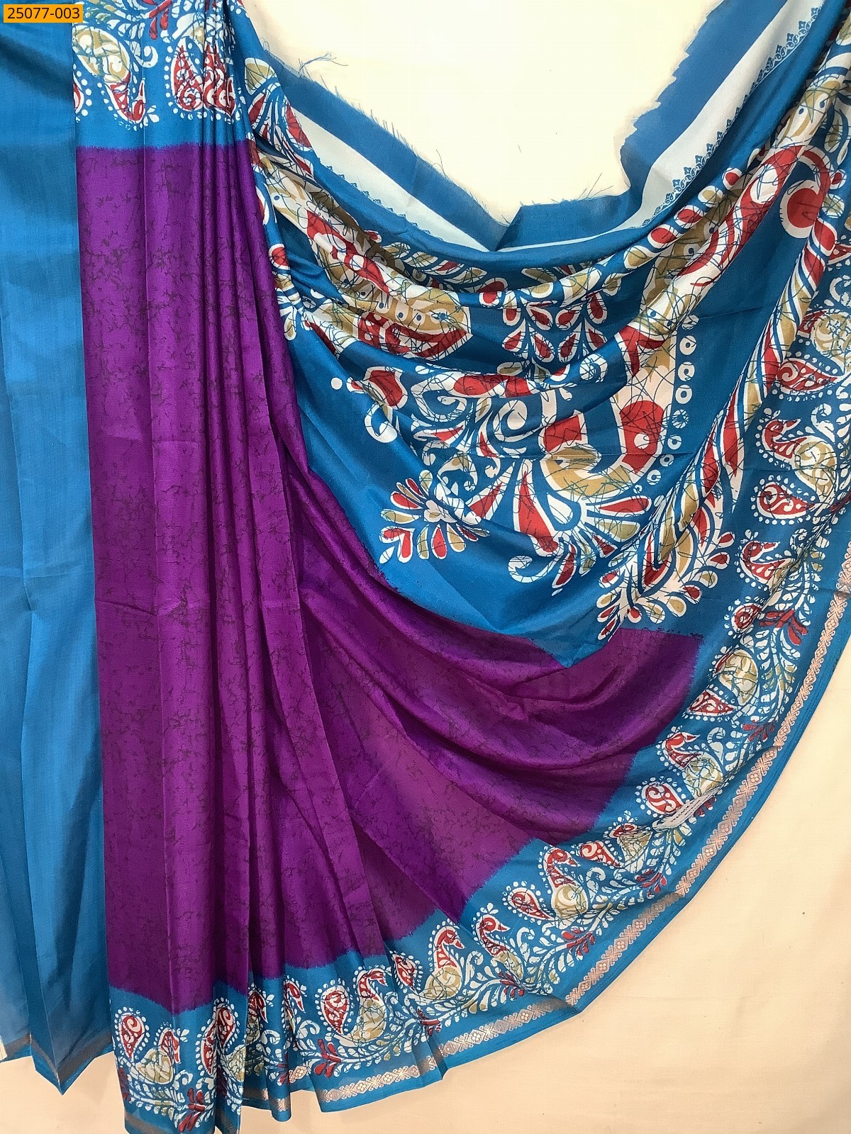 Purple Fancy crepe silk printed sarees