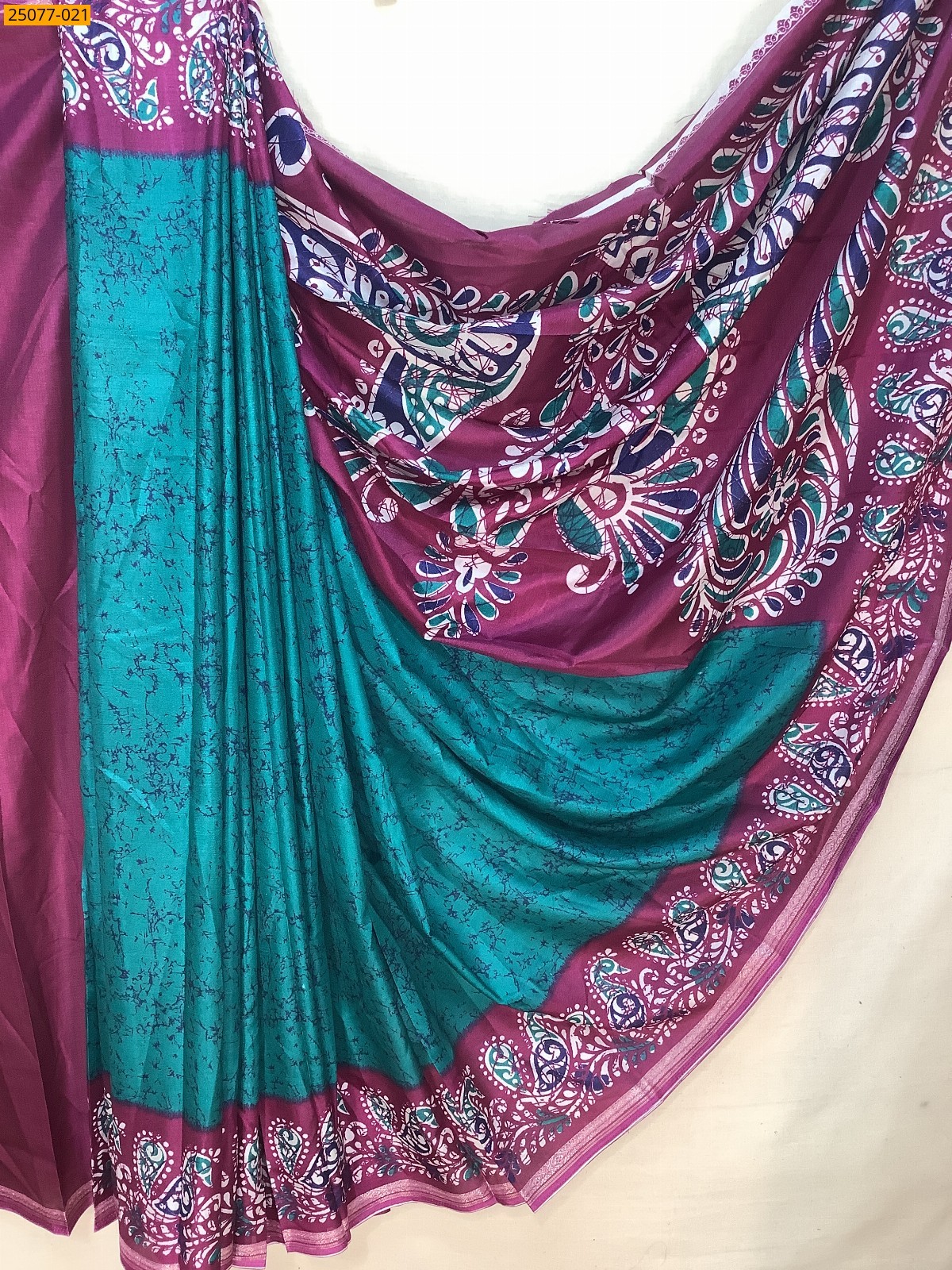Blue Fancy crepe silk printed sarees