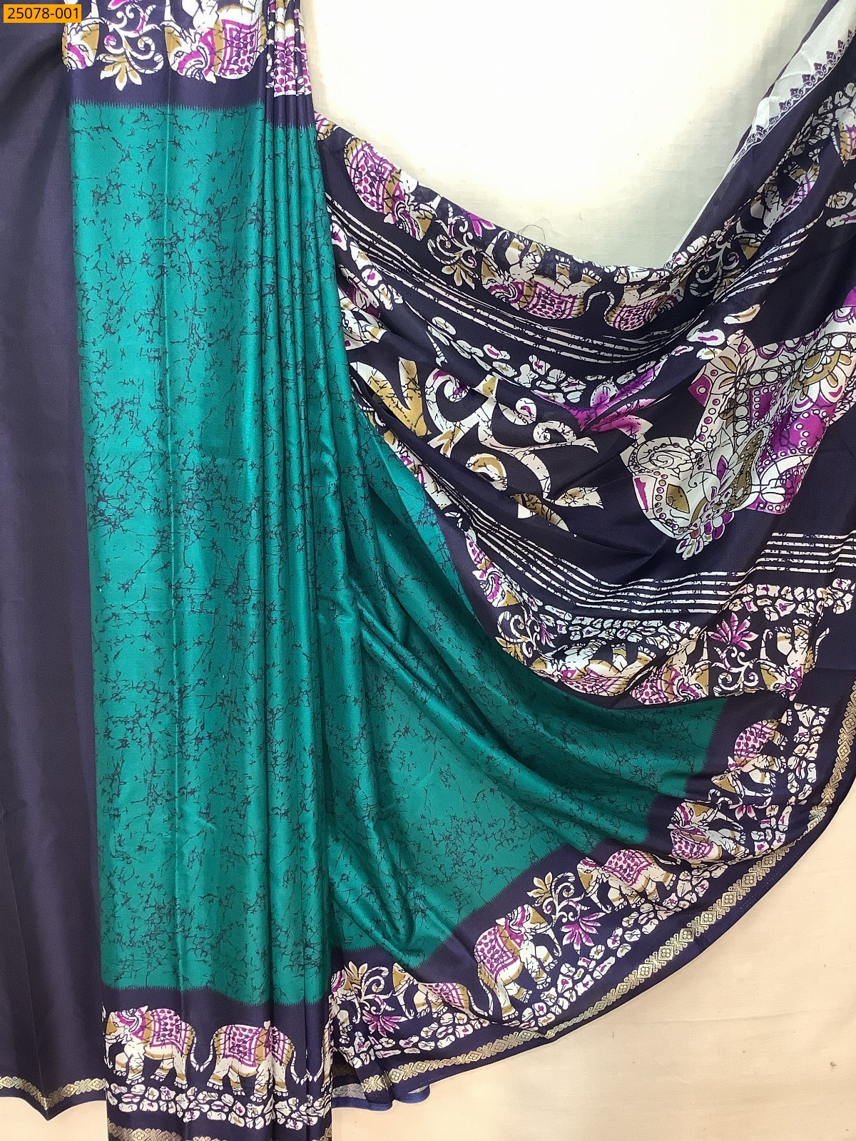 Fancy crepe silk printed sarees