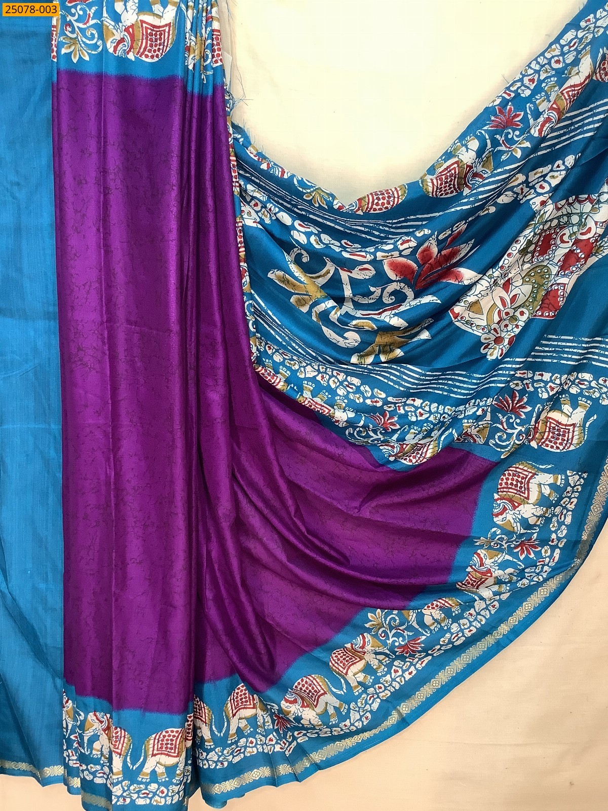 Purple Fancy crepe silk printed sarees