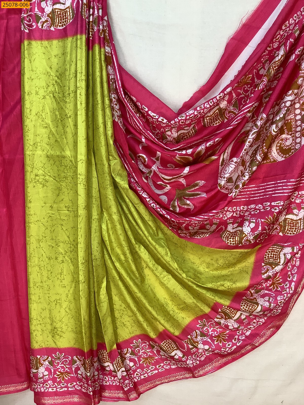 Yellow Fancy crepe silk printed sarees