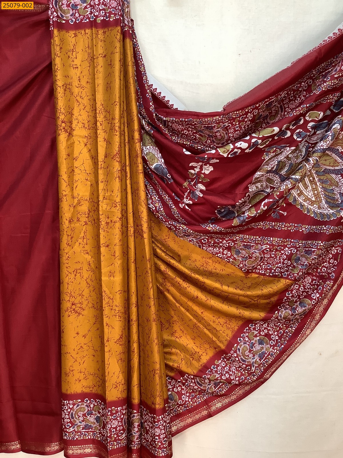Fancy crepe silk printed sarees