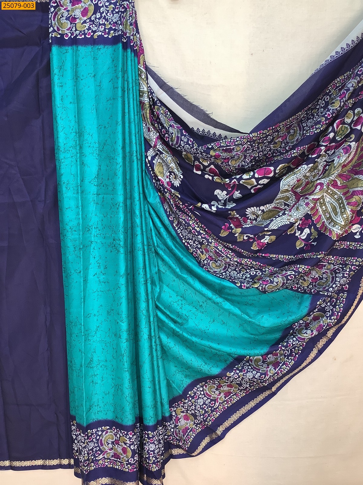 Fancy crepe silk printed sarees
