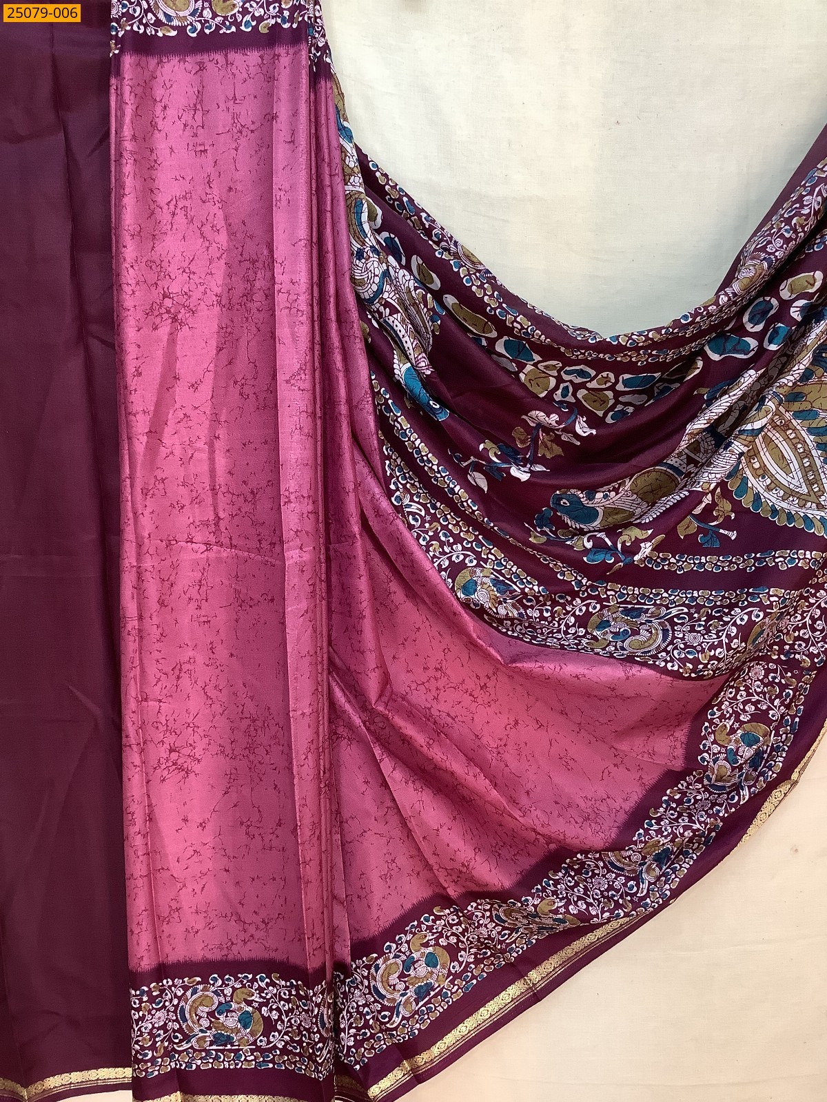 Fancy crepe silk printed sarees