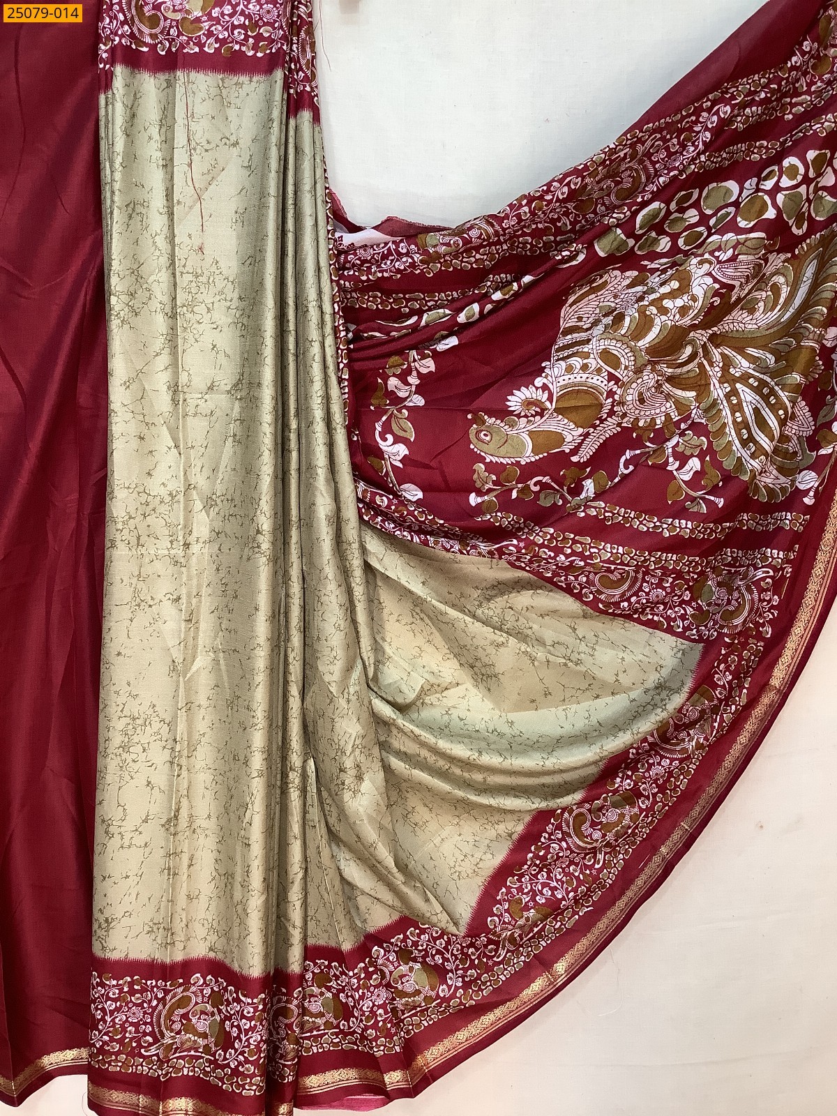Fancy crepe silk printed sarees