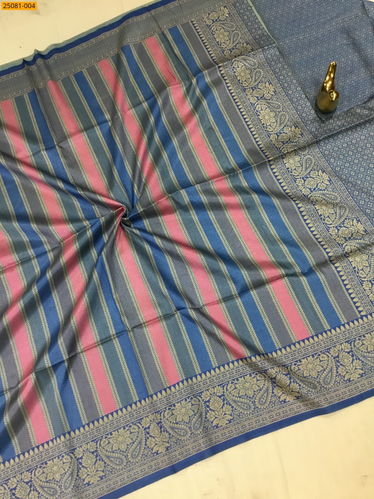 Blue Fancy chanderi silk sarees