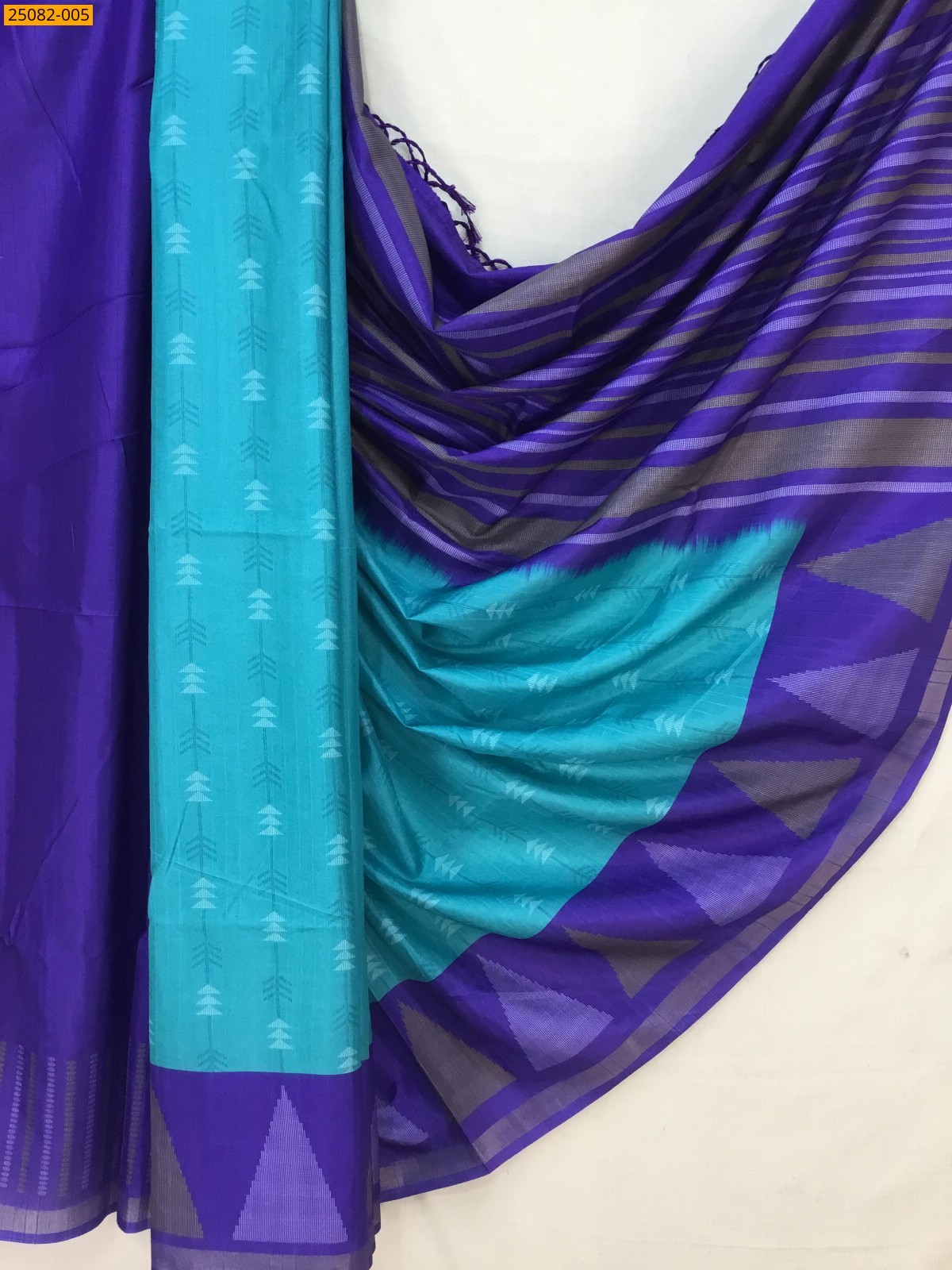 Blue Fancy Chanderi silk sarees