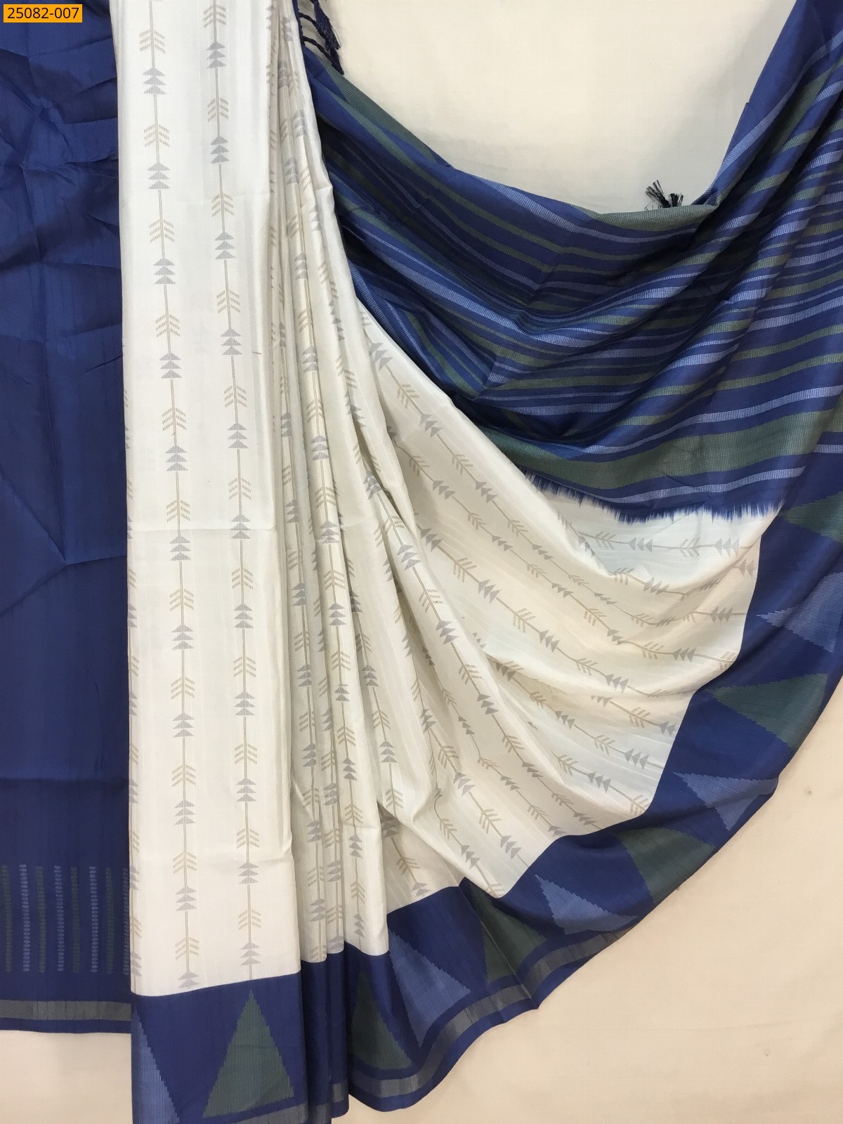 White Fancy Chanderi silk sarees