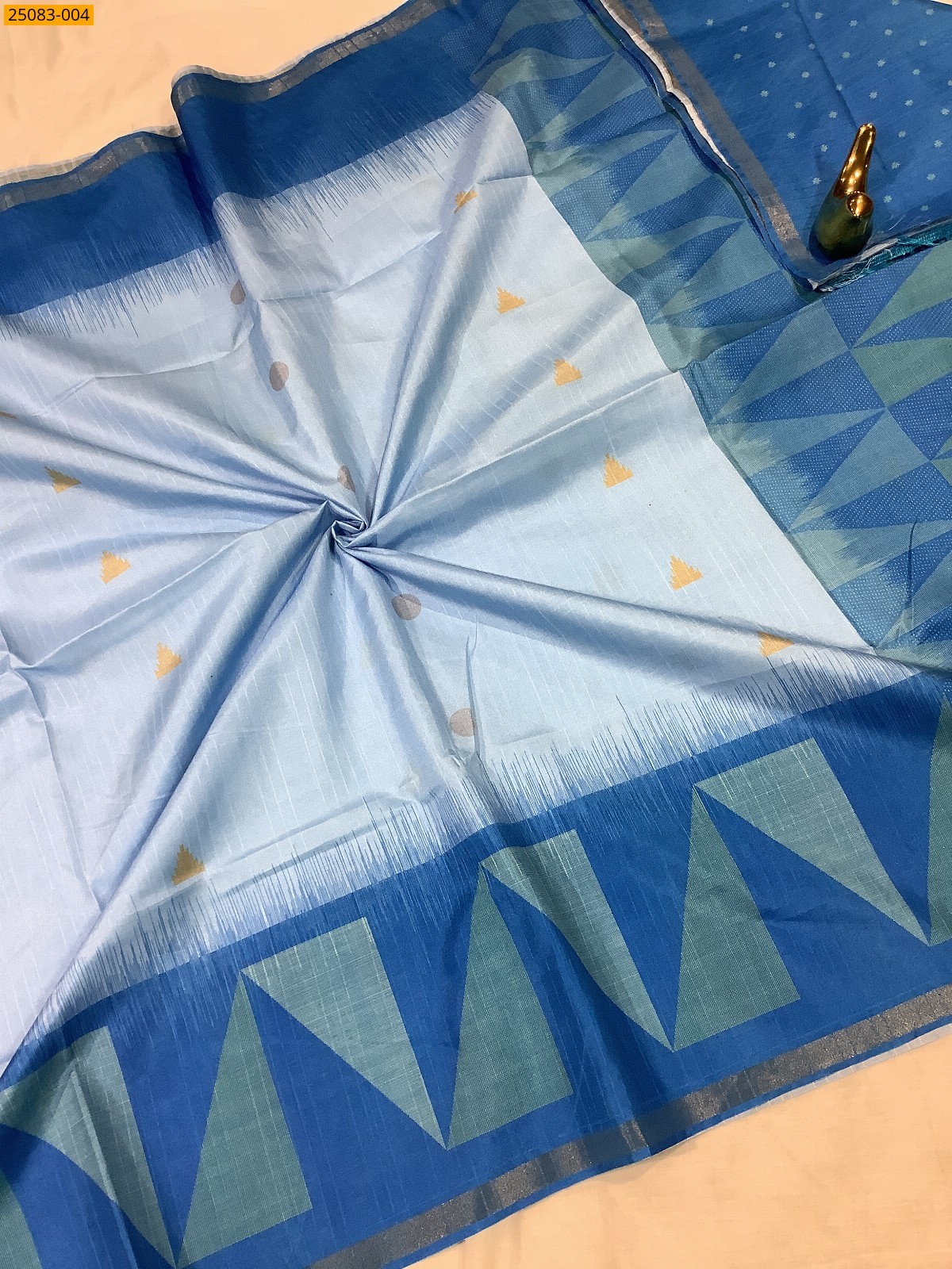 Light Blue Fancy Chanderi Silk sarees