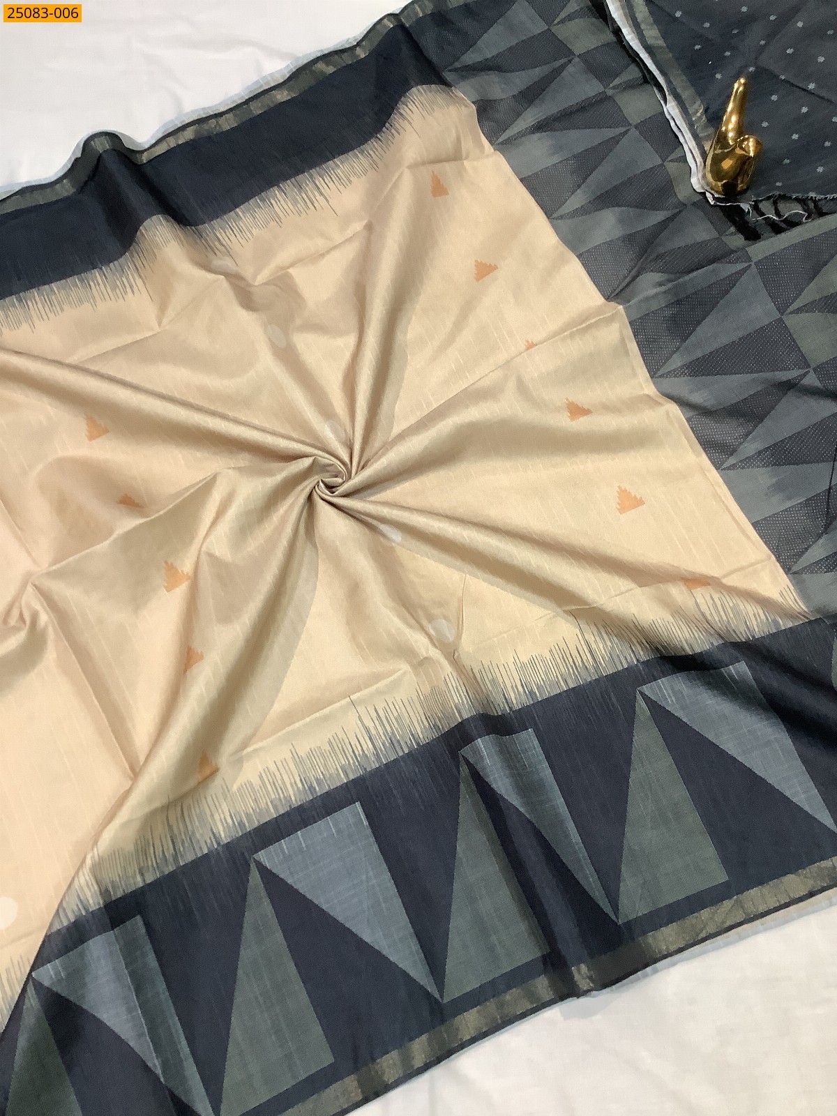 Beige Fancy Chanderi Silk sarees