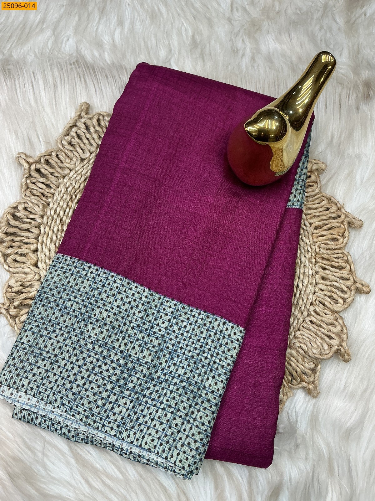 Magenta Malgudi Crape Silk Saree