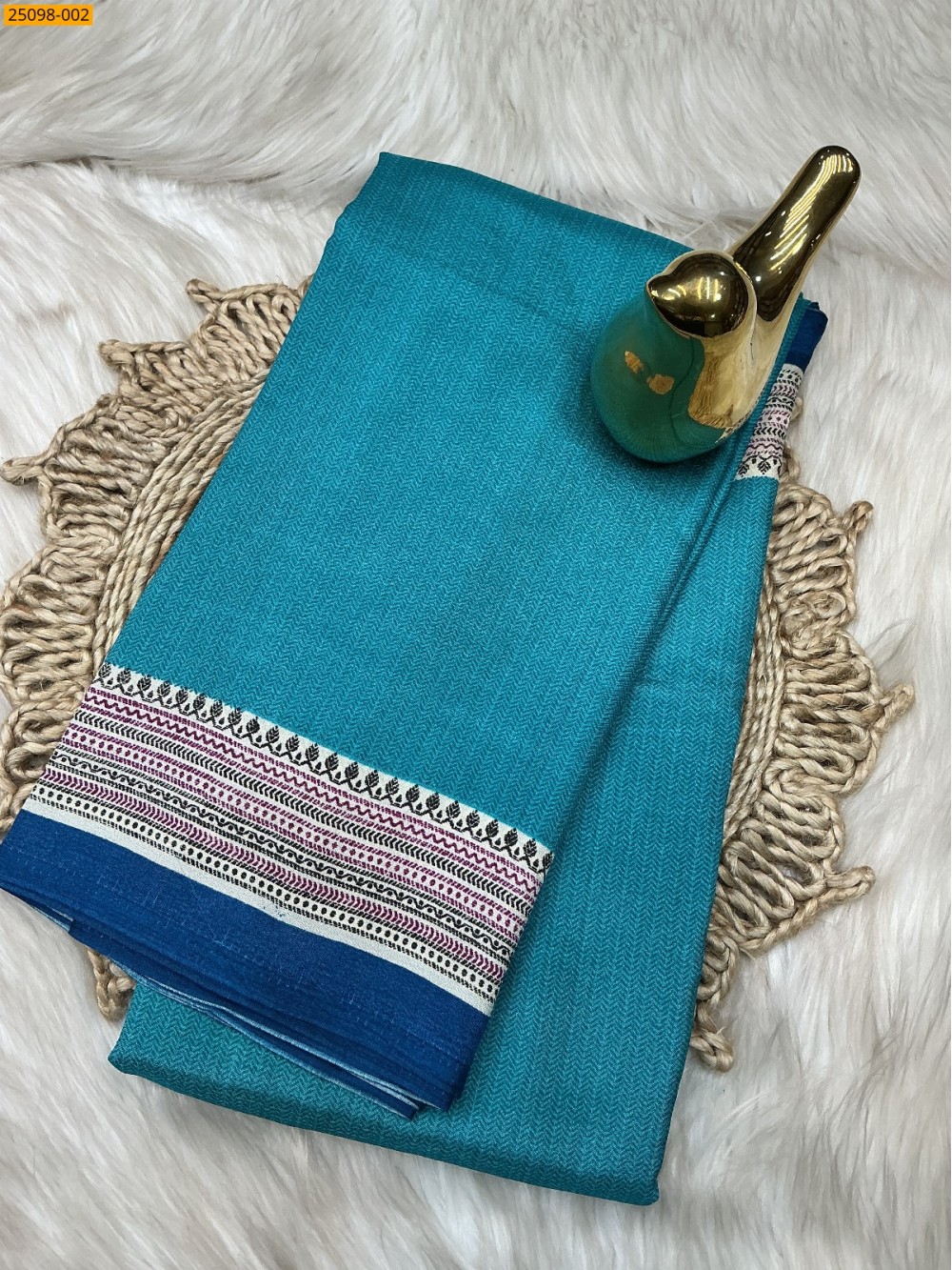 Sky Blue Malbari Crepe Silk Printed Sarees Sky Blue Malbari Crepe Silk Printed Sarees