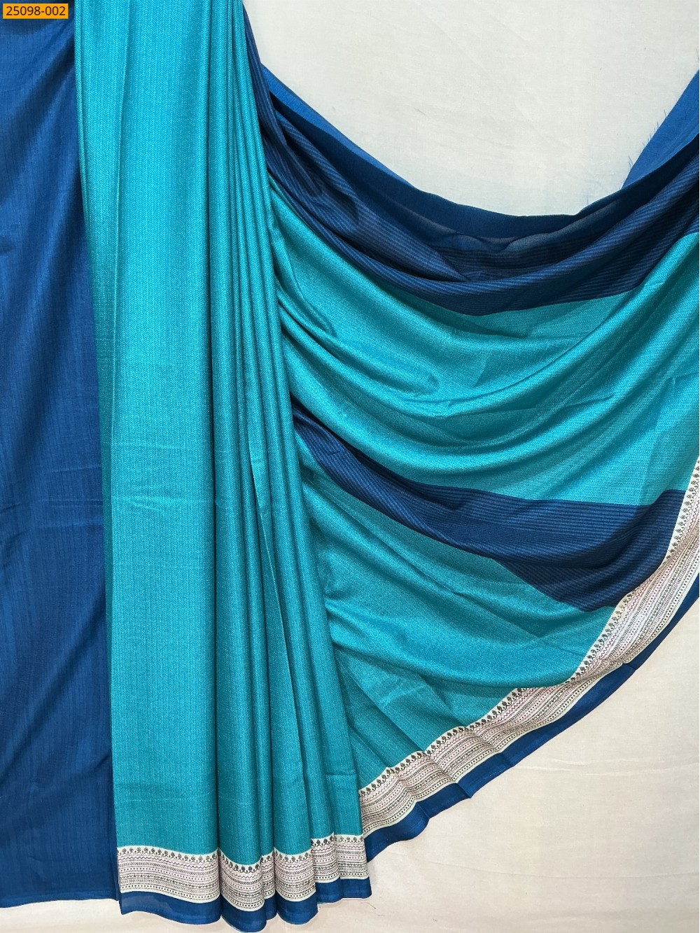Sky Blue Malbari Crepe Silk Printed Sarees Sky Blue Malbari Crepe Silk Printed Sarees