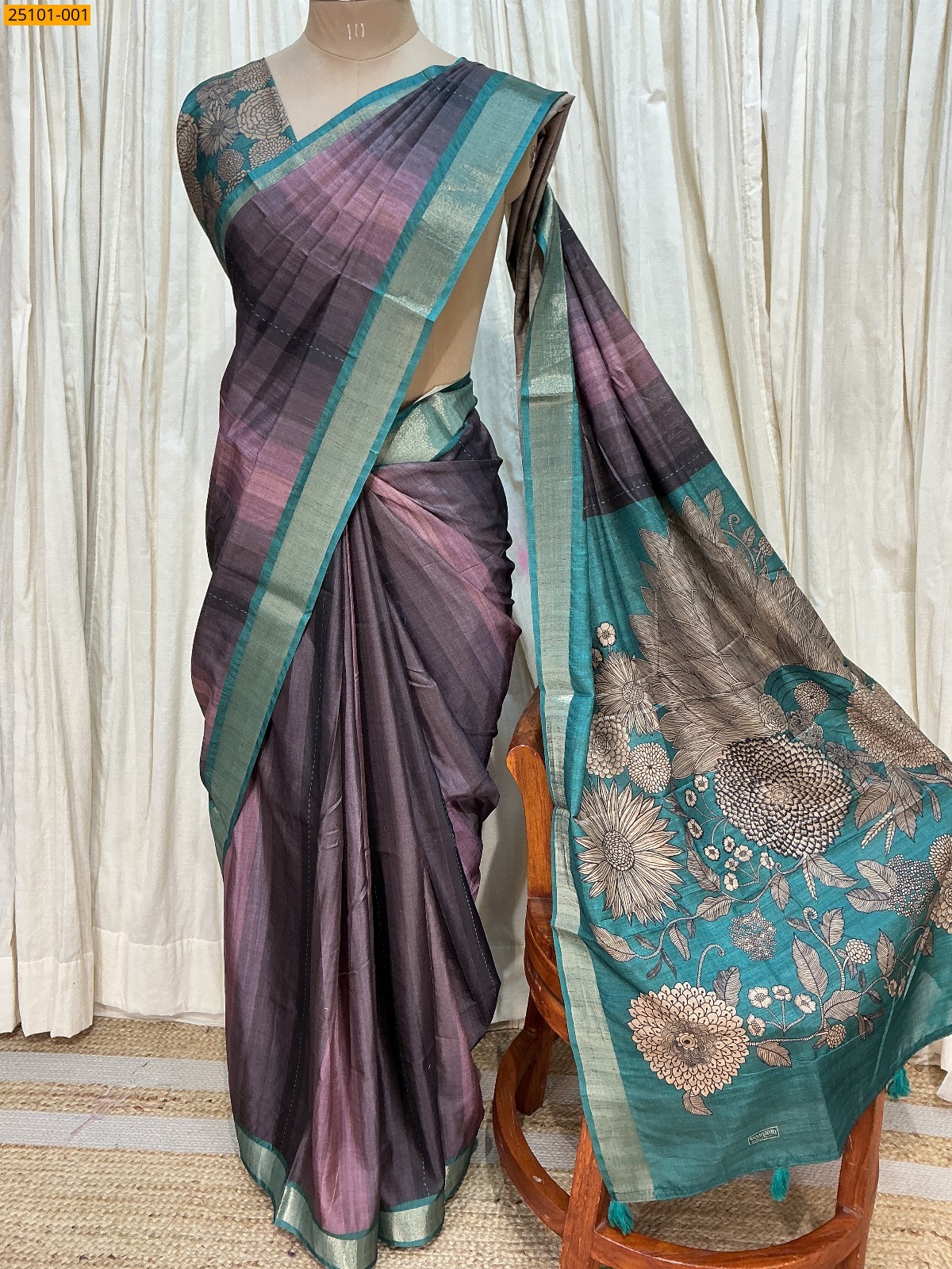 Multi color Bhagalpuri Fancy Silk Saree
