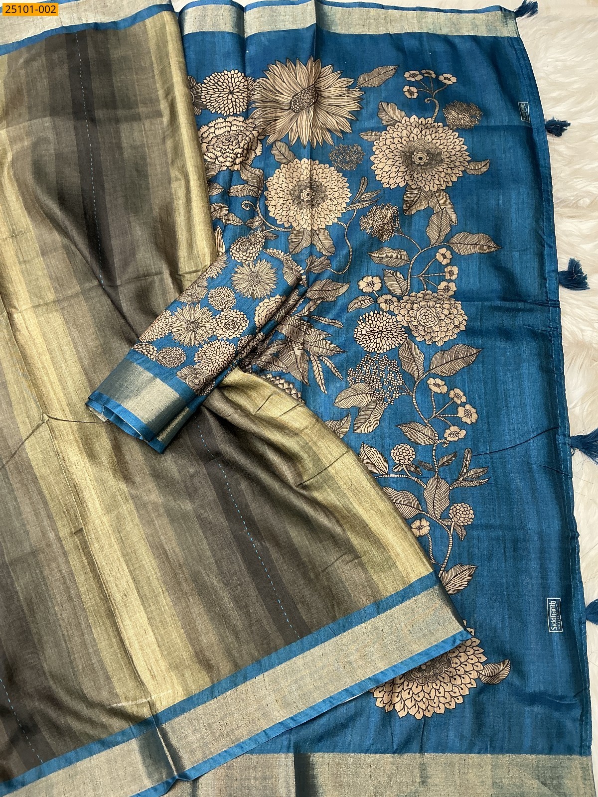 Multi color Bhagalpuri Fancy Silk Saree