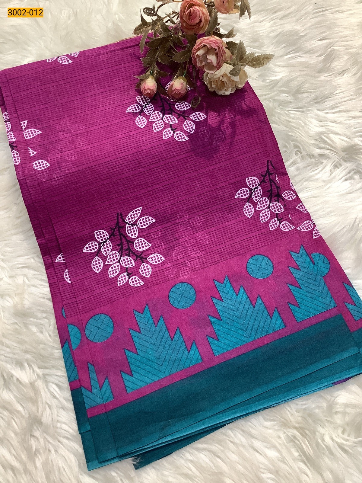 Pink Voil Cotton Saree