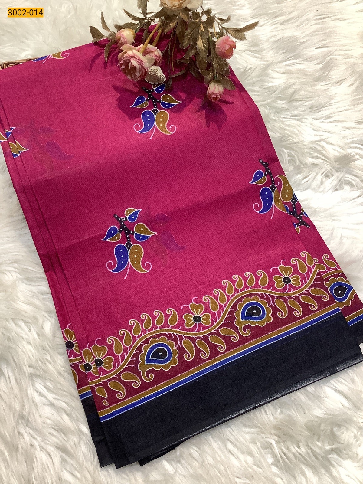 Pink Voil Cotton Saree