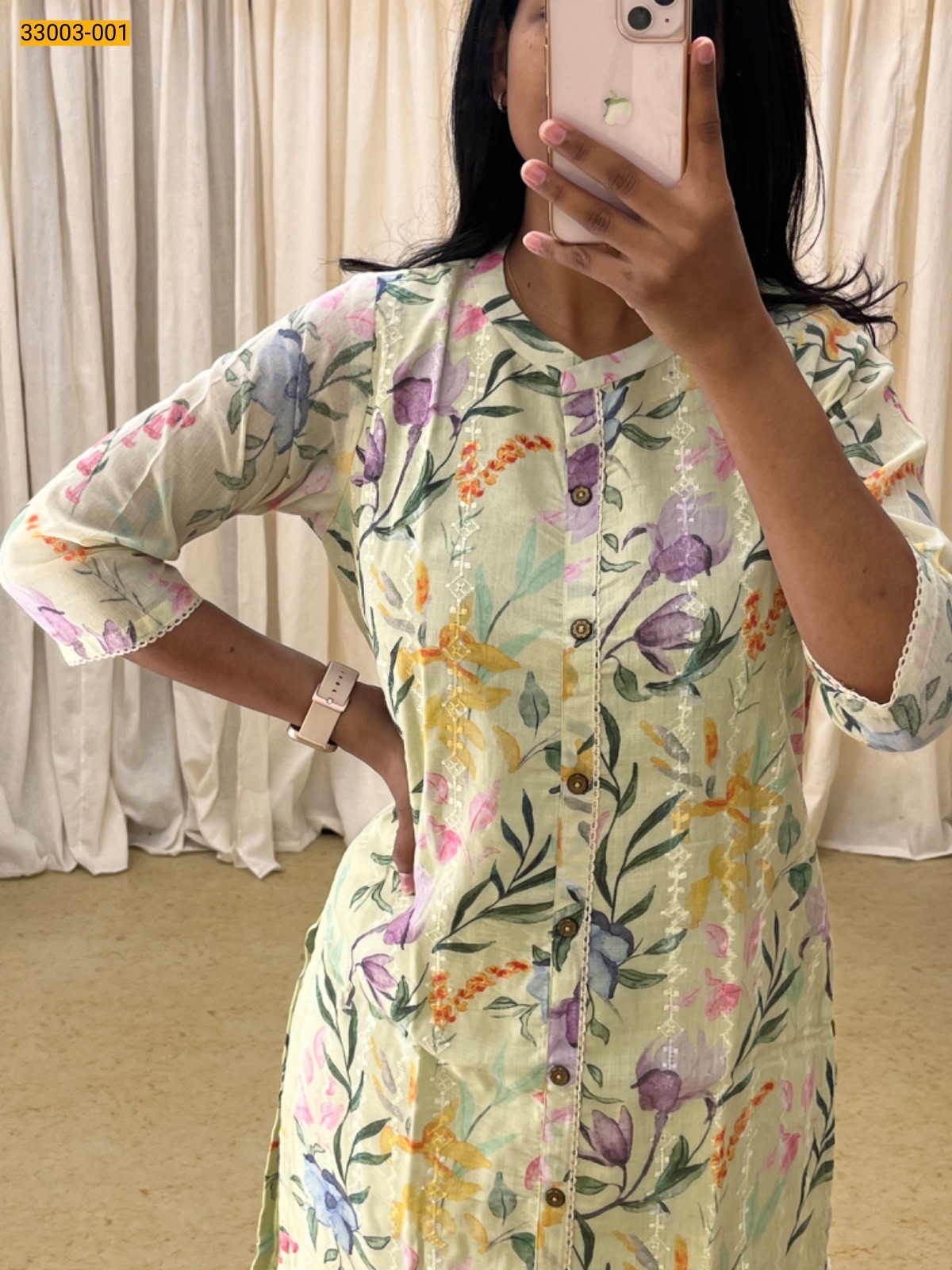 Olive Green Pure Cotton Coord Set