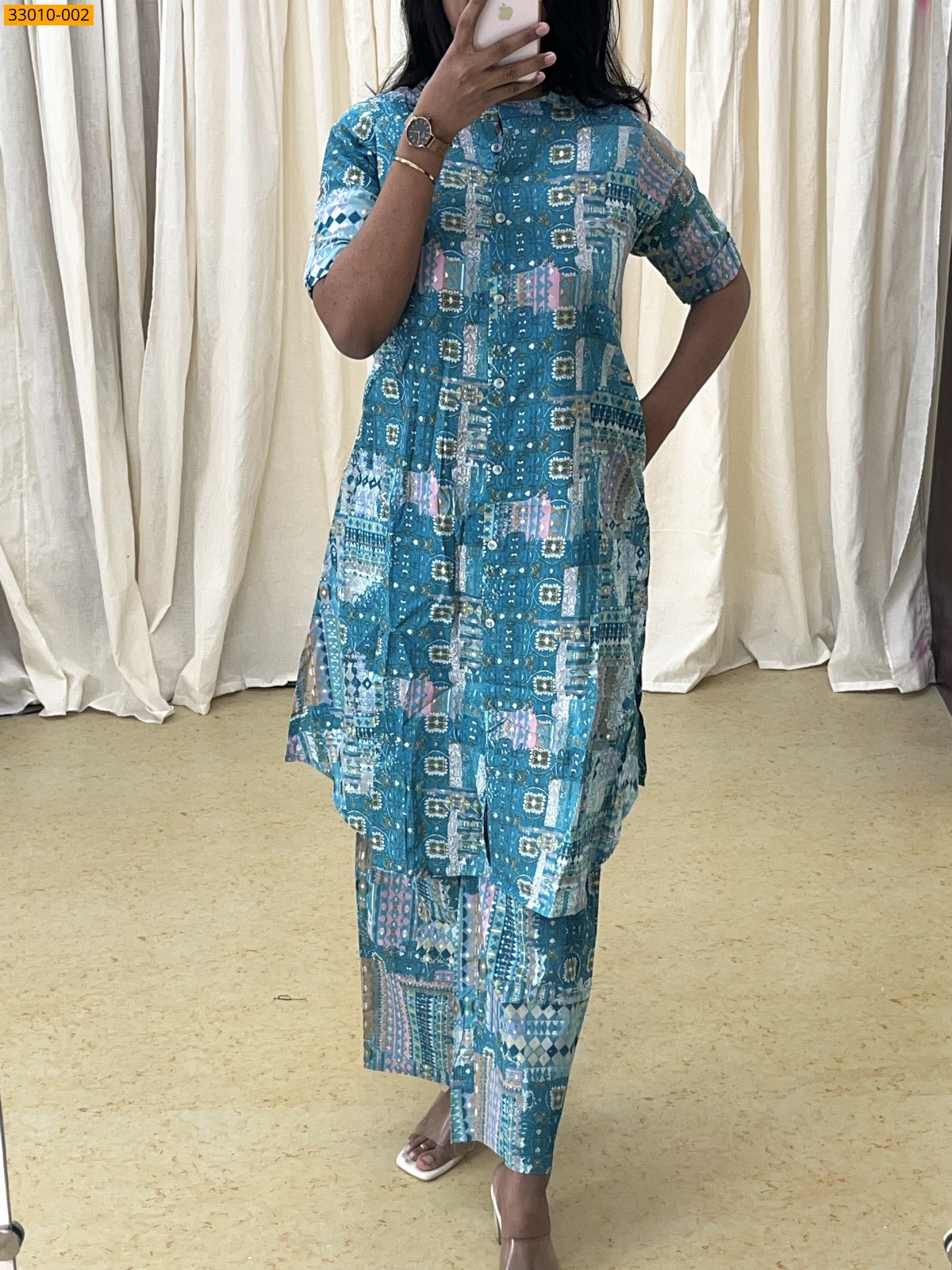 Blue Pure Soft Cotton Coord Set