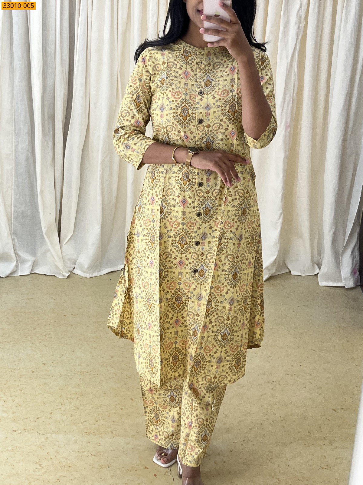Pastel Yellow Pure Soft Cotton Coord Set