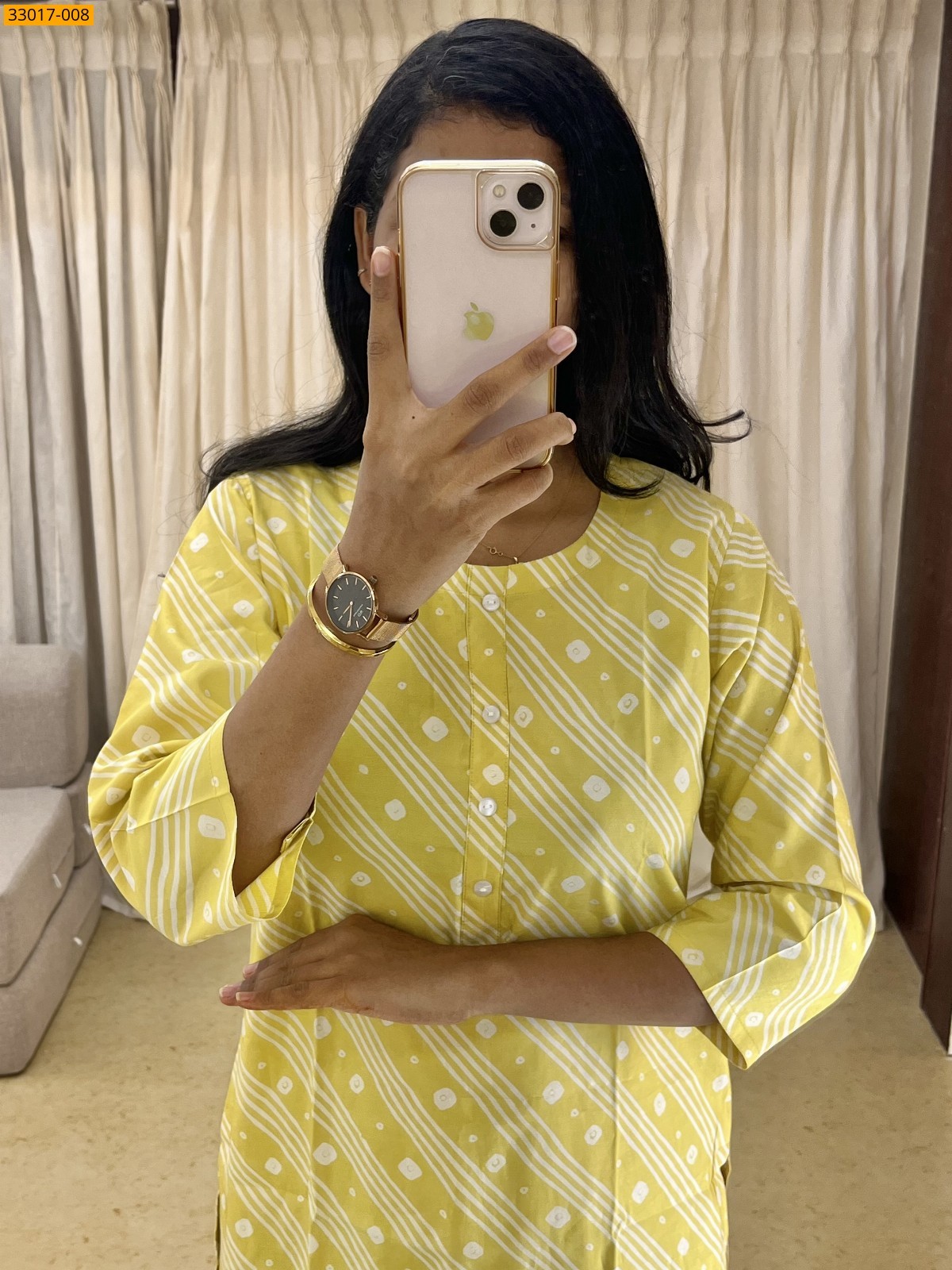 Yellow Soft Rayon Cotton Kurti