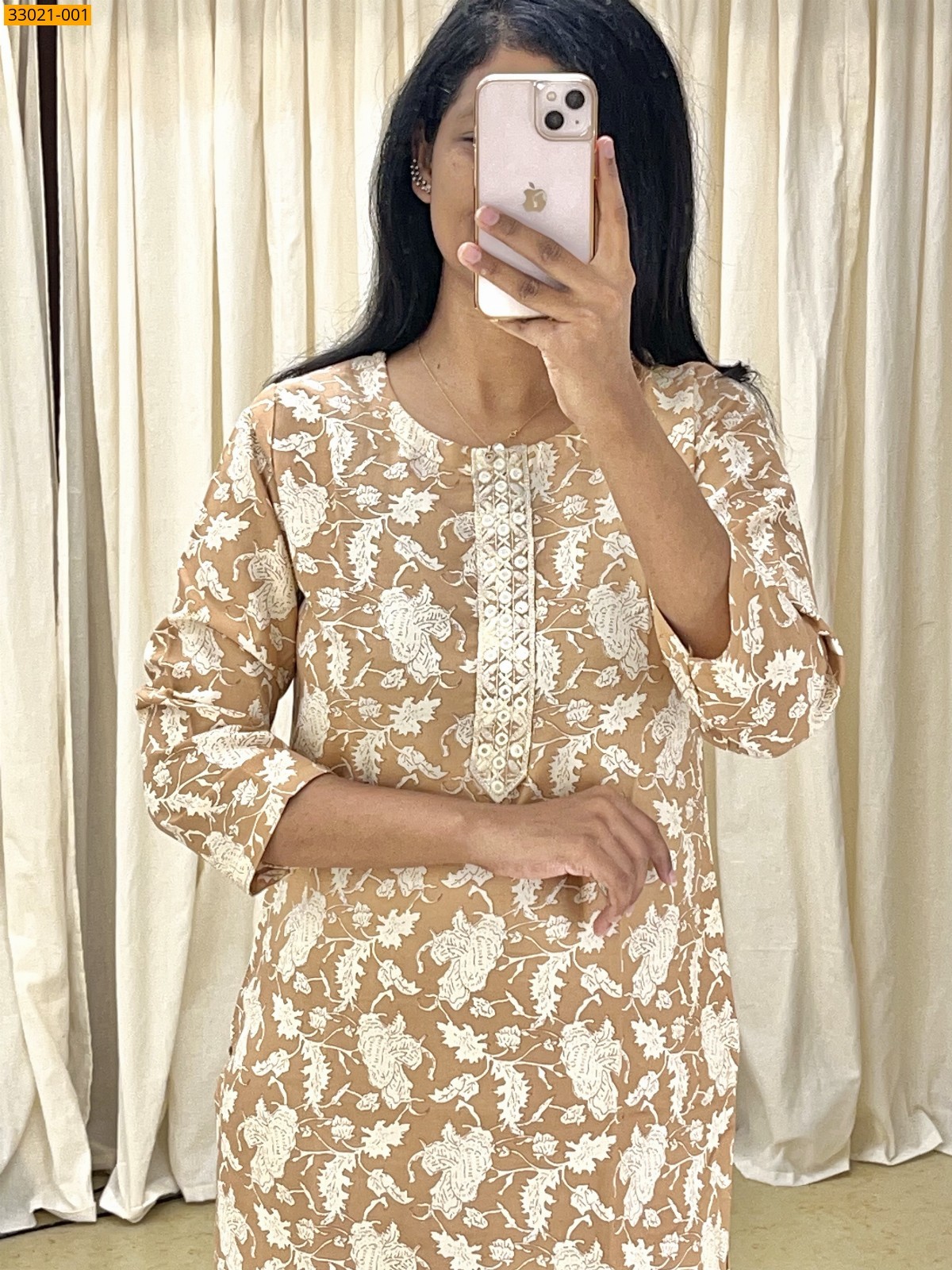 Biscuit  Soft Rayon Printed Kurti